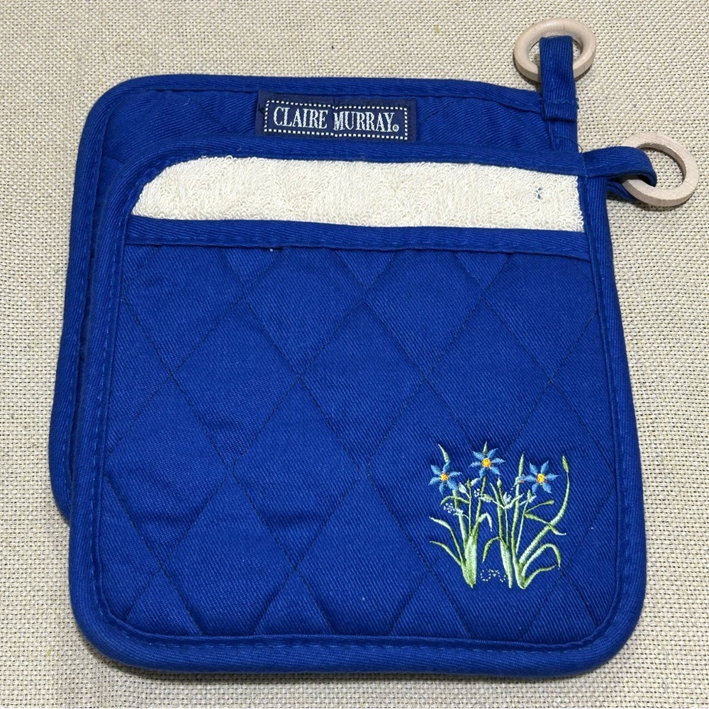 Vintage Claire Murray Embroidered Potholders